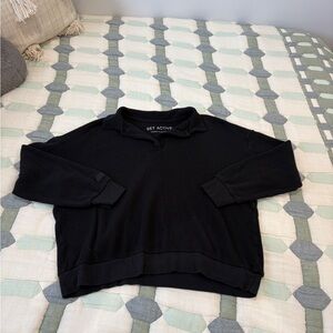 SET Active Classic Black Crewneck Sweater